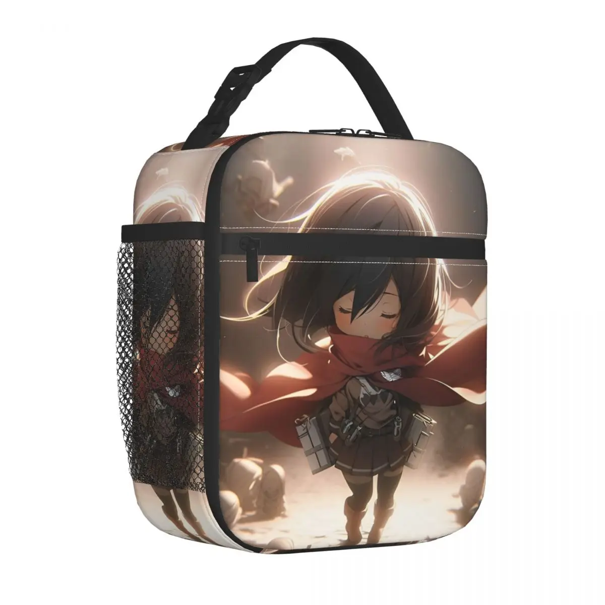 Attack On Titan Insulated Lunch Bags Cooler Bag Lunch Container Leakproof Tote Lunch Box Food Handbags College Picnic