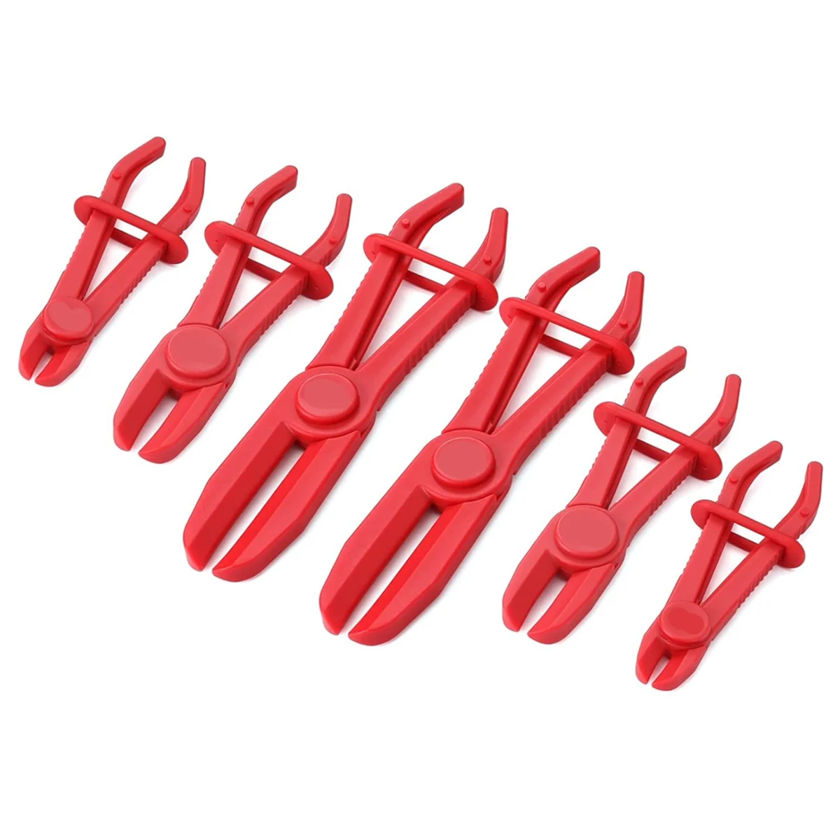 6pcs Hose Pinch Clamp Pliers, Pinch Pliers, Line Clamp Pliers Set for Flexible Hoses Fuel Hoses Gas Lines Brake Hoses