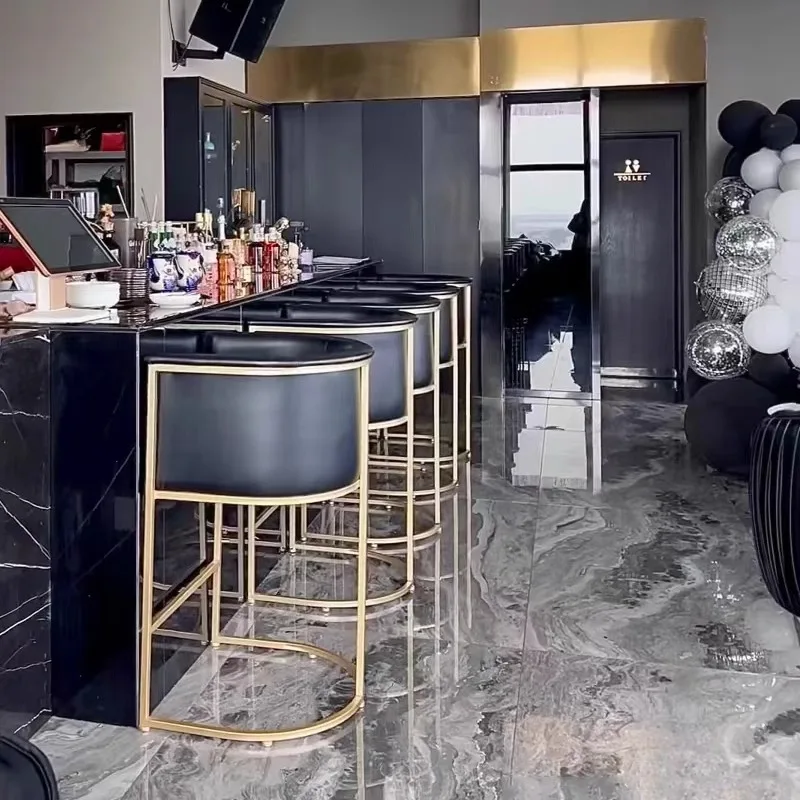 

Wholesale Luxury Bar Stools - Modern High Chairs with Footrest & Backrest for Home Dining, Coffee Bars