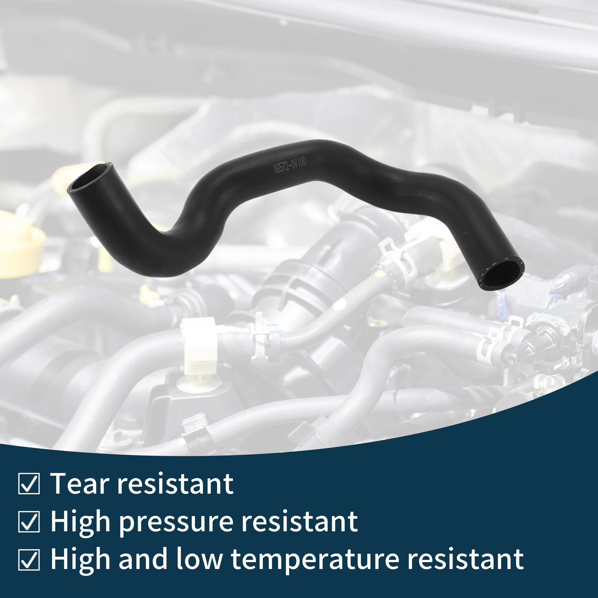 UXCELL خرطوم المبرد سخان أنبوب مخرج لتويوتا كامري 2012-2015 رقم 165720V100 المطاط السفلي الأسود