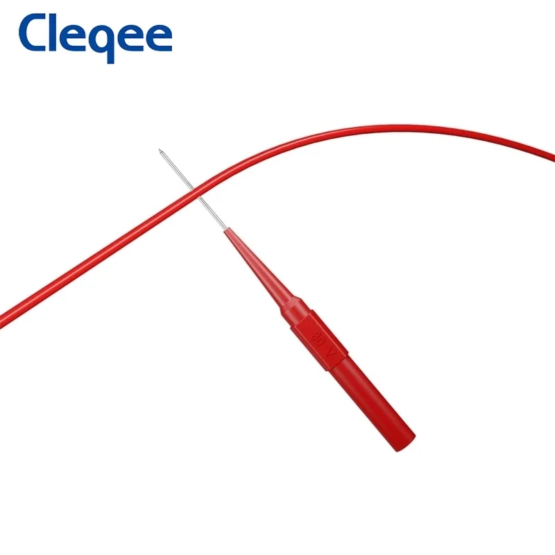 Cleqee-Kit de cables de prueba de osciloscopio P1068, conexión Universal BNC a Banana de 2mm, con gancho de prueba, pinza de cocodrilo, sonda de prueba, enchufe de pala