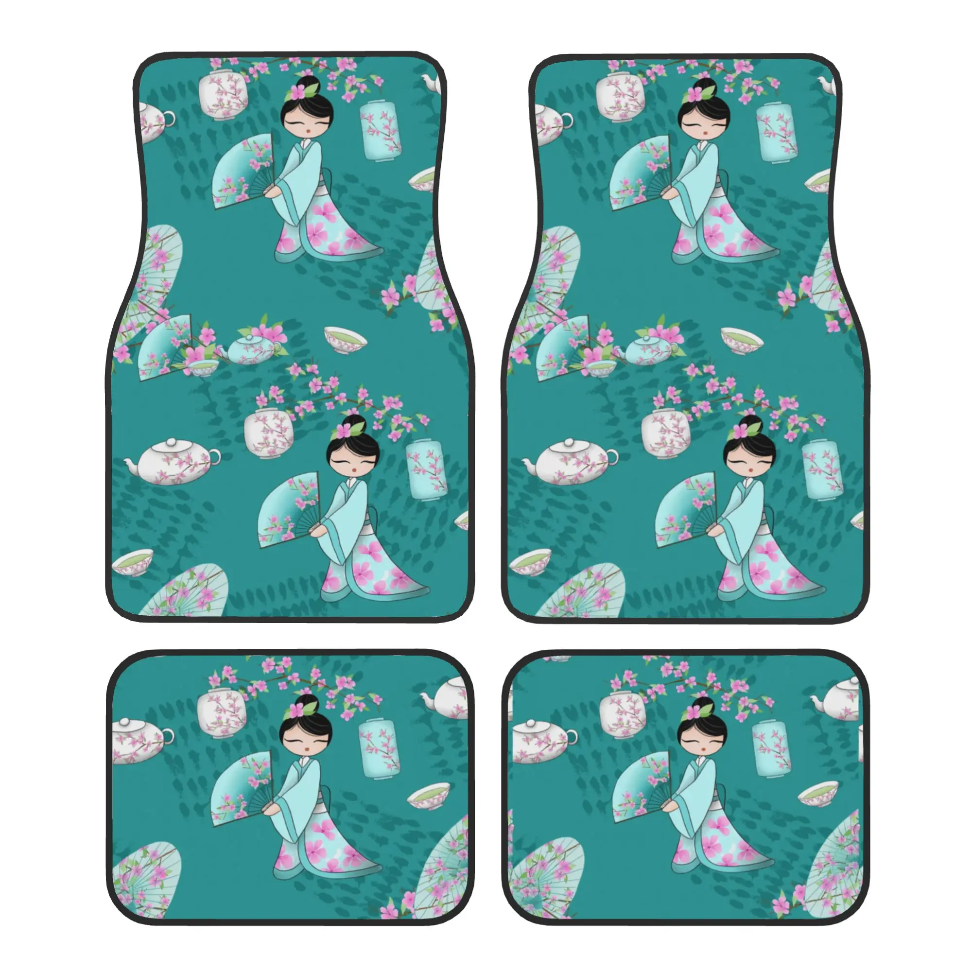 tapetes-de-carro-4-pecas-em-veludo-cristal-com-boneca-japonesa-sakura-kokeshi-tapetes-universais-para-frente-e-traseira