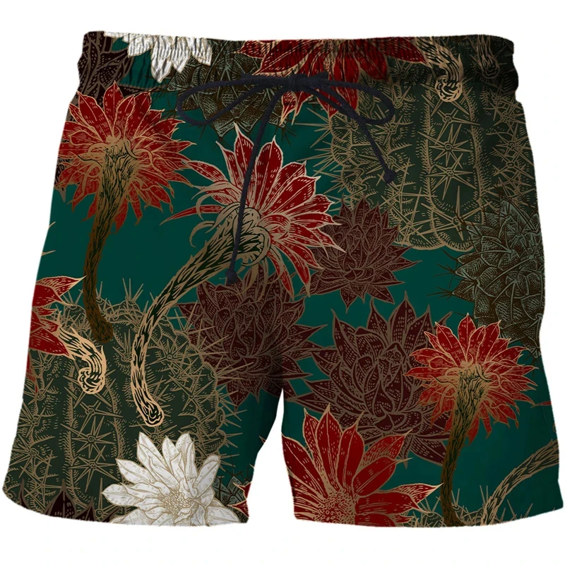 Pantaloncini stampati in 3D con animali retrò per uomo Pantaloni corti da spiaggia corti da strada con fiori di serpente e uccelli Pantaloni corti di tendenza per il tempo libero alla moda estiva