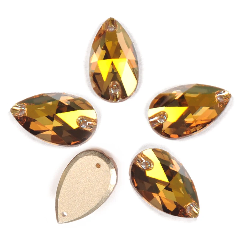 PUBRILEX Value Pack SunShine Aufnähbare Strasssteine Flache Rückseite Abgeschrägte Kristalle für Kleidungsstücke, Schmuck und Kleiderdekorationen – Detail 9