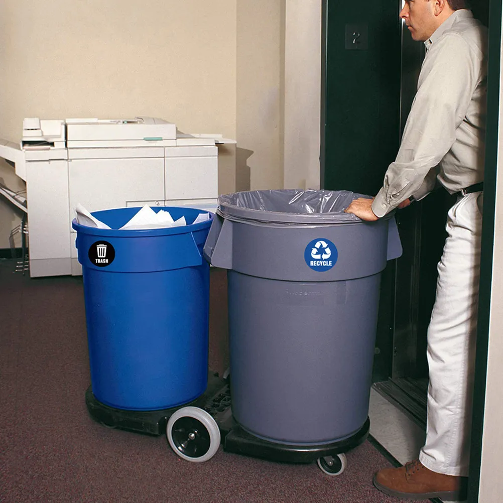 

1Set Recycling Bin Stickers Waterproof Removable PVC Garbage Sorting Labels for Trash Cans Windows Collection Trucks