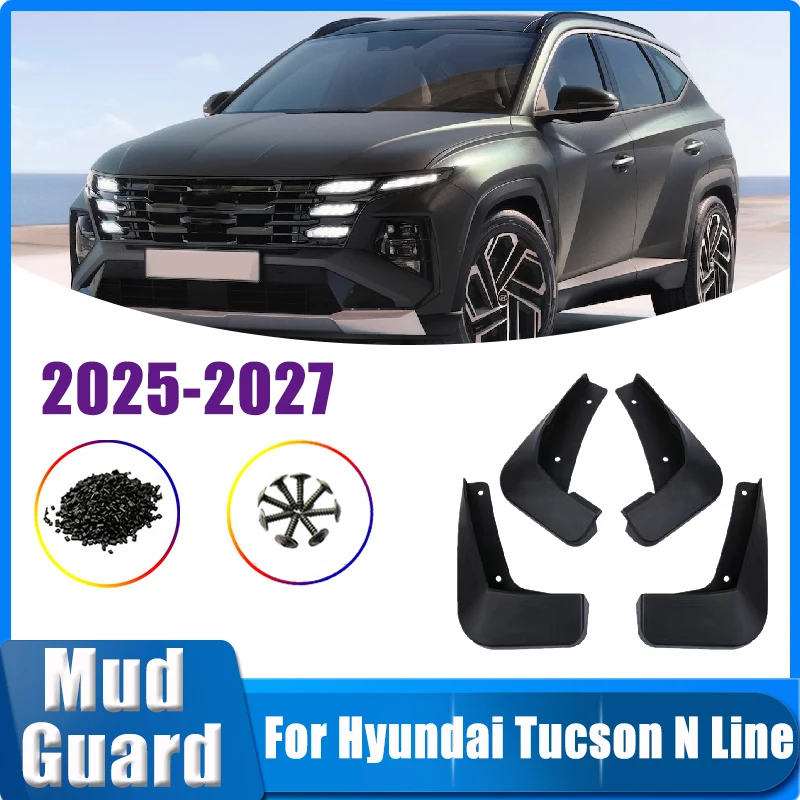 Auto-Schmutzfänger für Hyundai Tucson N Line Zubehör Europa SWB 2025 2026 2027 Schmutzfänger Vorne Hinten Radschutzbleche Schutzvorrichtung