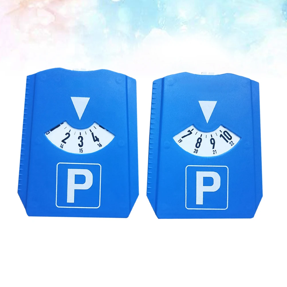 

2Pcs Parking Timer Ice Scraper Snow Shovel Creative Compact Car Windshield Return Time Display Disc Portable Parking Tools