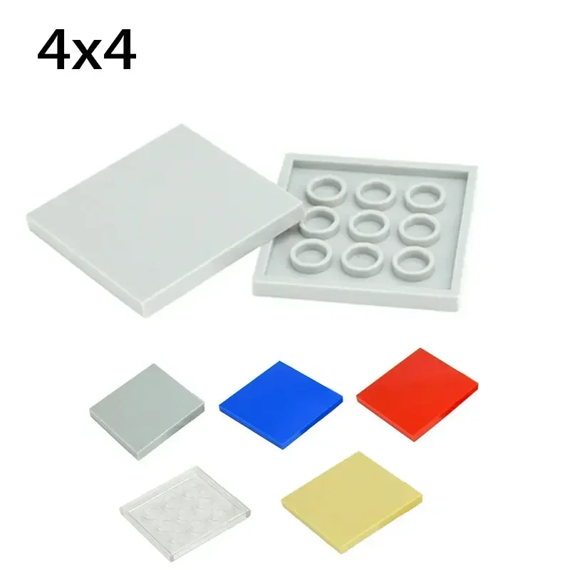 20pcs DIY Smooth Figure Building Blocks Ceramic Tile 4x4 Educational Creative Size Compatible 1751 Assembles Particles For Kids