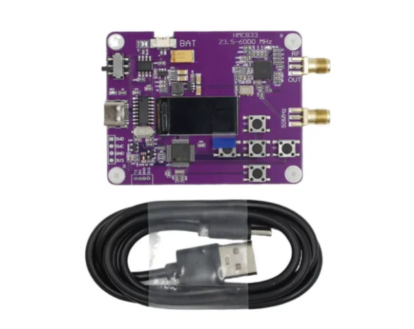 

1pcs HMC833 6Ghz RF Signal Generator 0.96inch OLED Screen Display RF Signal Source Transmitter Charging Module