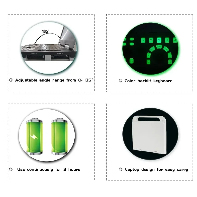 آلة الموجات فوق الصوتية البيطرية المحمولة معدات الموجات فوق الصوتية البيطرية للعيادات المستشفى حلول الموجات فوق الصوتية البيطرية المتاحة