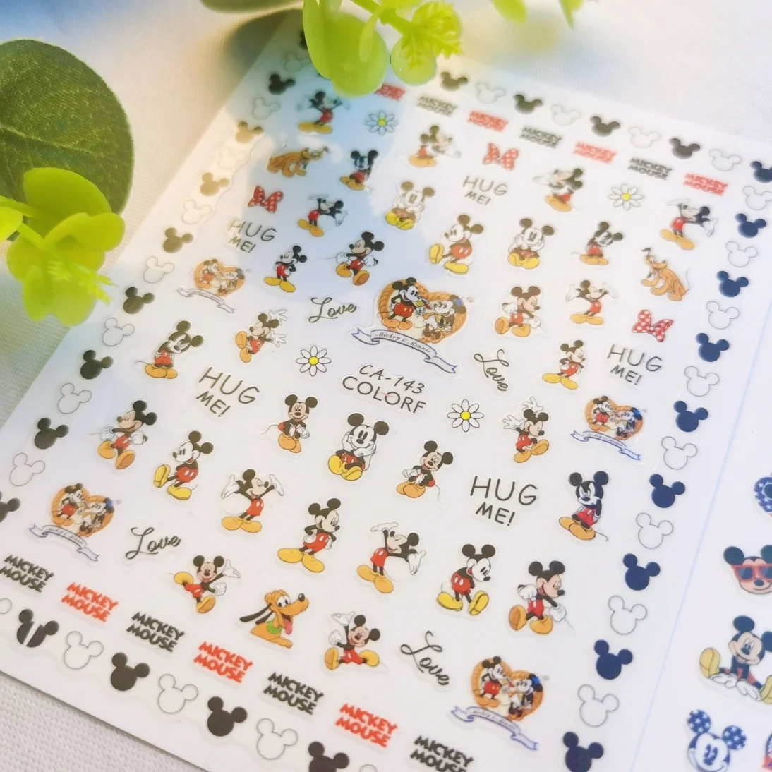 1 Vel Nieuwe Cartoon Mickey Serie Nagels 3d Sticker Sprookje Mickey Mouse Nagel Sticker Schattige Decoraties