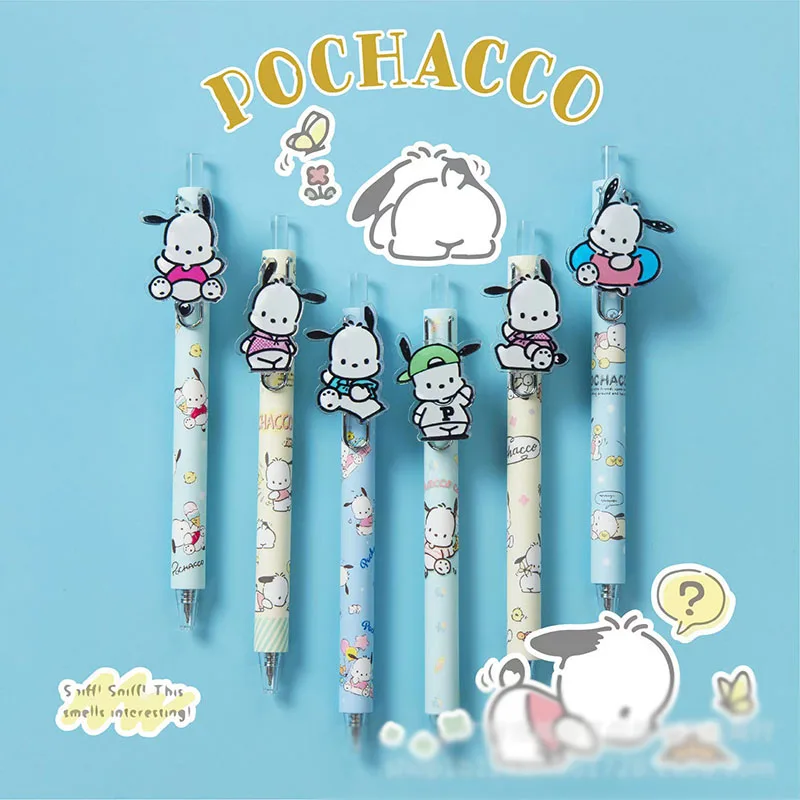 36 pcs/lot Sanrio Cartoon Pochacco Gel Pen Cute 0.5mm Black Ink Neutral Pens Promotional Gift Office School Supplies