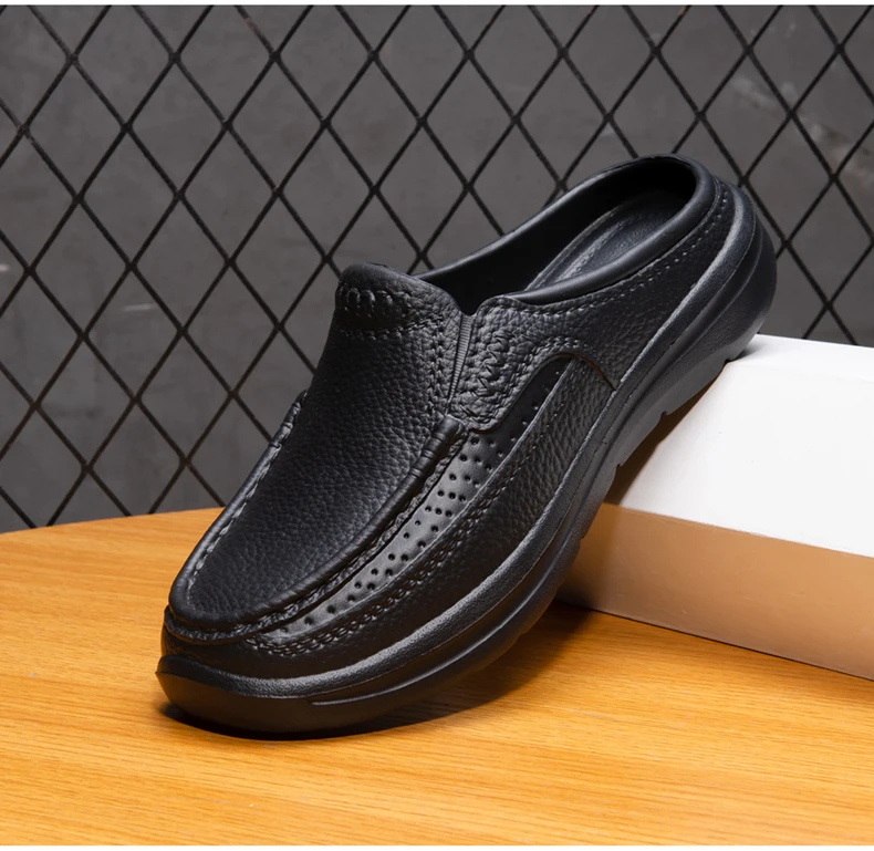 Sandalias de playa de verano para hombre, zuecos de jardín informales Unisex, sandalias cruzadas con punta ancha para exteriores, zapatillas de ducha de casa antideslizantes