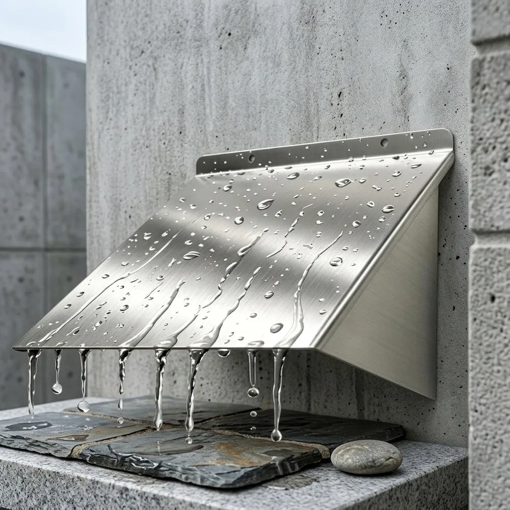 Stainless Steel Square Wall For Exhaust Vent Hood Wall Vent Cover Rain Wind Hood For Kitchen Range Hood For Exhaust Air Outlet