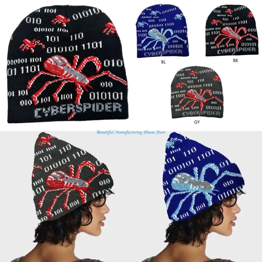 E56A Winter Adult Knitted Hat Keep Warm Hat Cold Weather Windproof Hat for Cycling