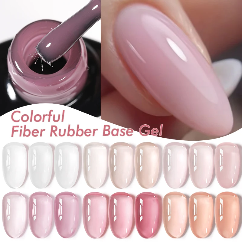 UR SUGAR 7ml fibra colorida Base de goma Gel transparente reparación construcción esmalte de uñas en Gel Hybird remojo UV LED barniz arte