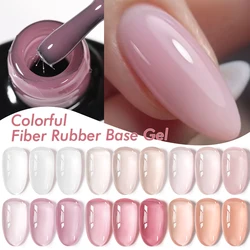 UR SUGAR 7ml Colorful Fiber Rubber Base Gel Transparent Repaire Construction Nail Gel Polish Hybird Soak Off UV LED Varnish Art