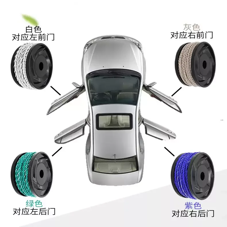 50m Car audio pure copper speaker cable, audio cable, speaker cable, four-color differentiated channel non-standard 16GA