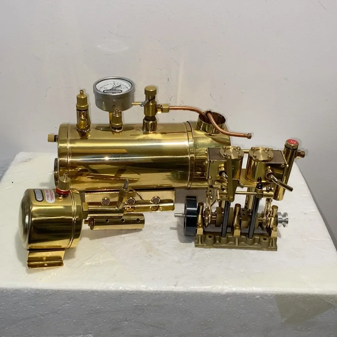 2DR Steam Engine Model and B2F Horizontal Boiler Model Mini Steam Machine Diy Assembly Kit Physical Scientific Experiment Toys
