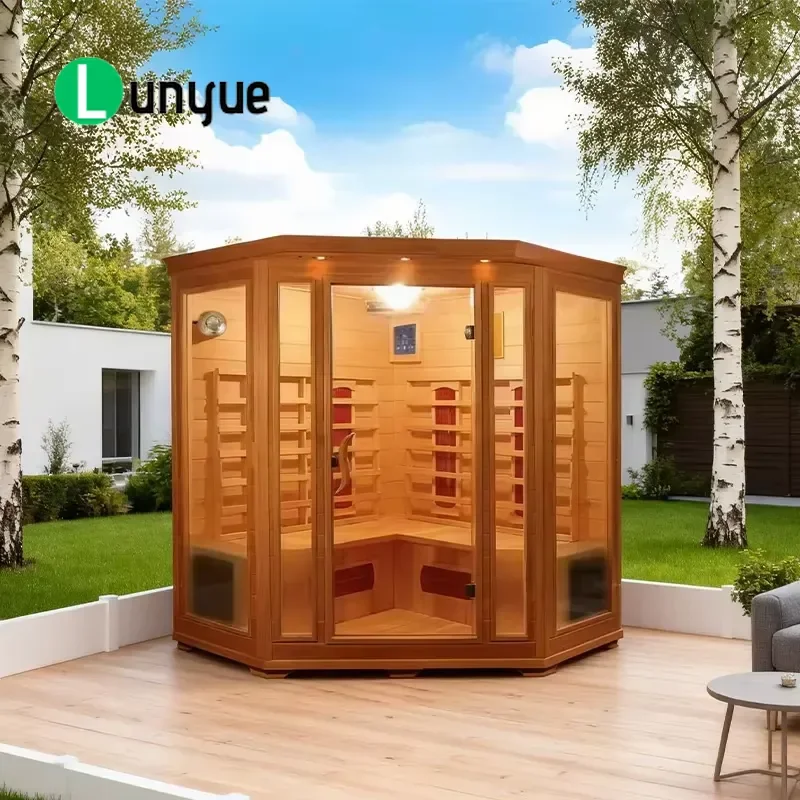 New Design 2 Person Indoor Steam Cabin Wet and Dry Steam Combined Sauna Room Home Spa Wellness Relaxation Compact Size