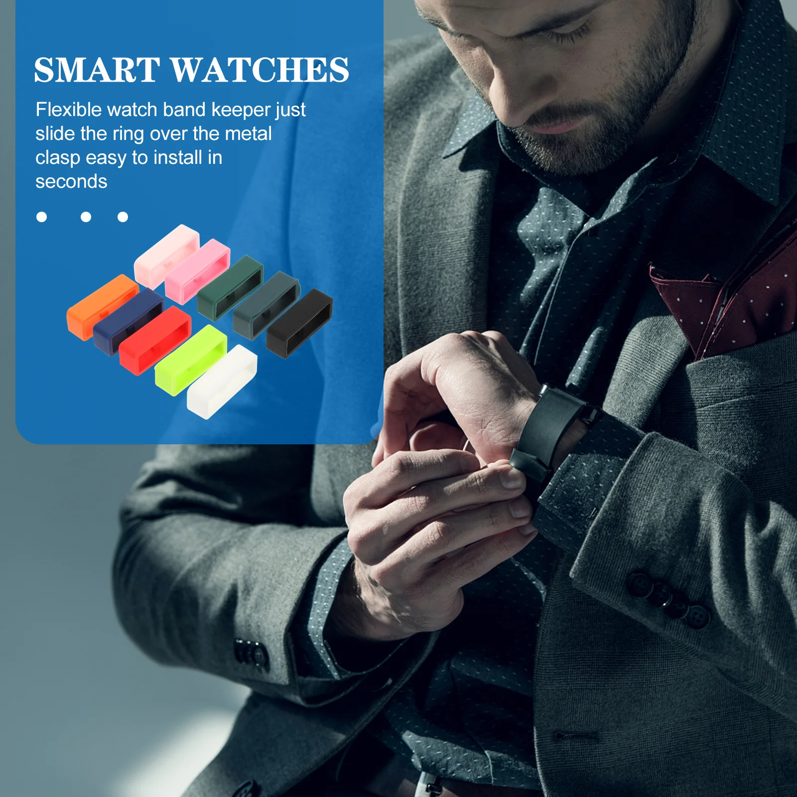 

25Pcs Watchband Fixing Loop High Class Materials Comfortable Durable Flexible Easy Installation Watch Band Loop