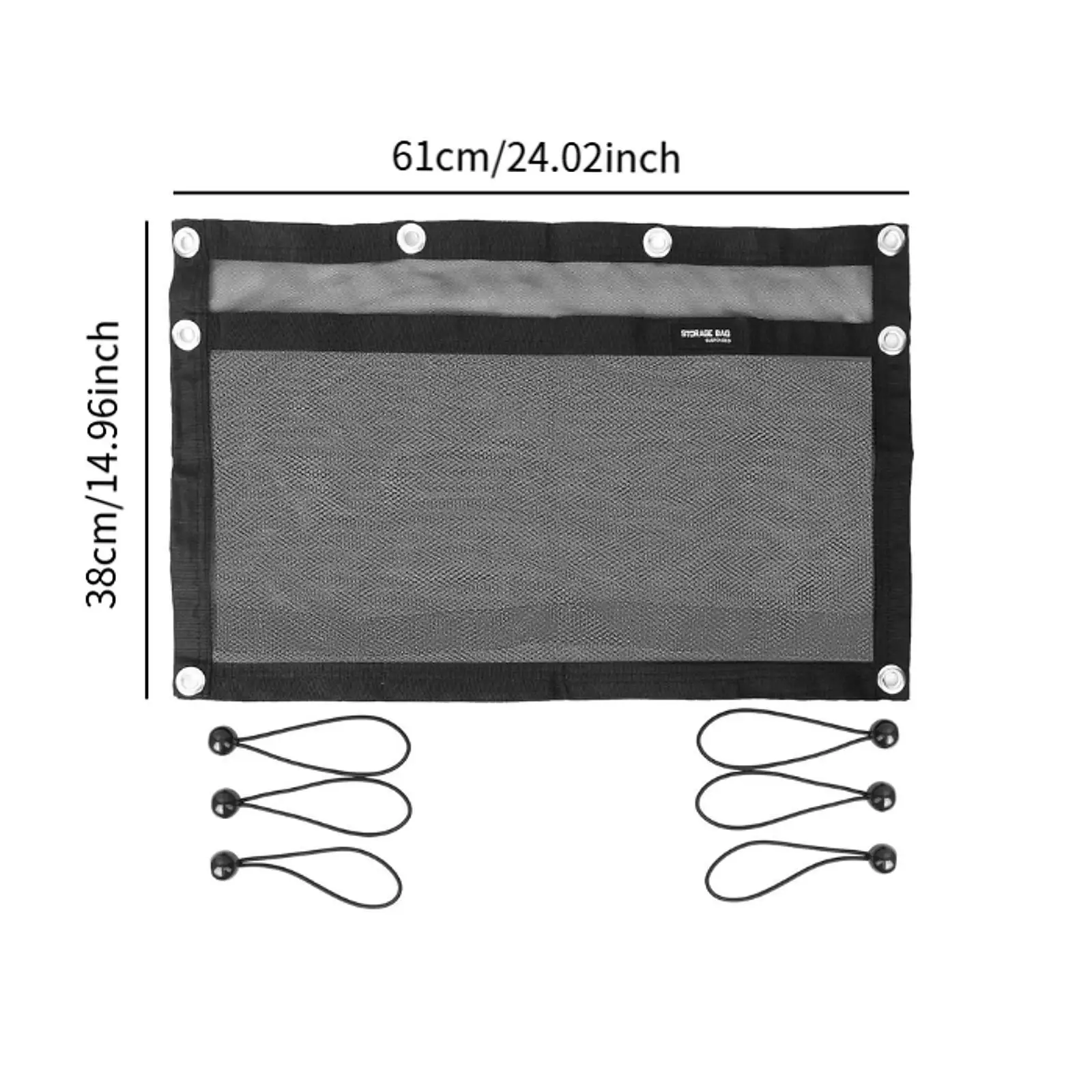 Boat Storage Bag Storage Mesh Bag Removable Net Pocket Organizer Portable with Elastic Ring Marine Organizer for RV Trucks