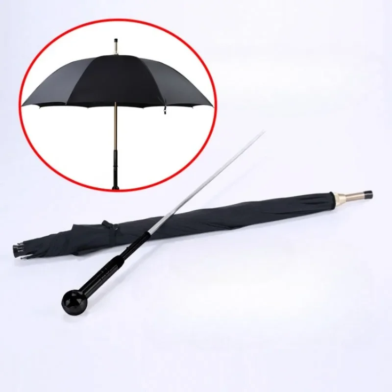 Multifunction Storm Umbrellas Pull-out Long Handle Umbrella Broken Window Gentleman Vehicle-mounted Defend Oneself Household