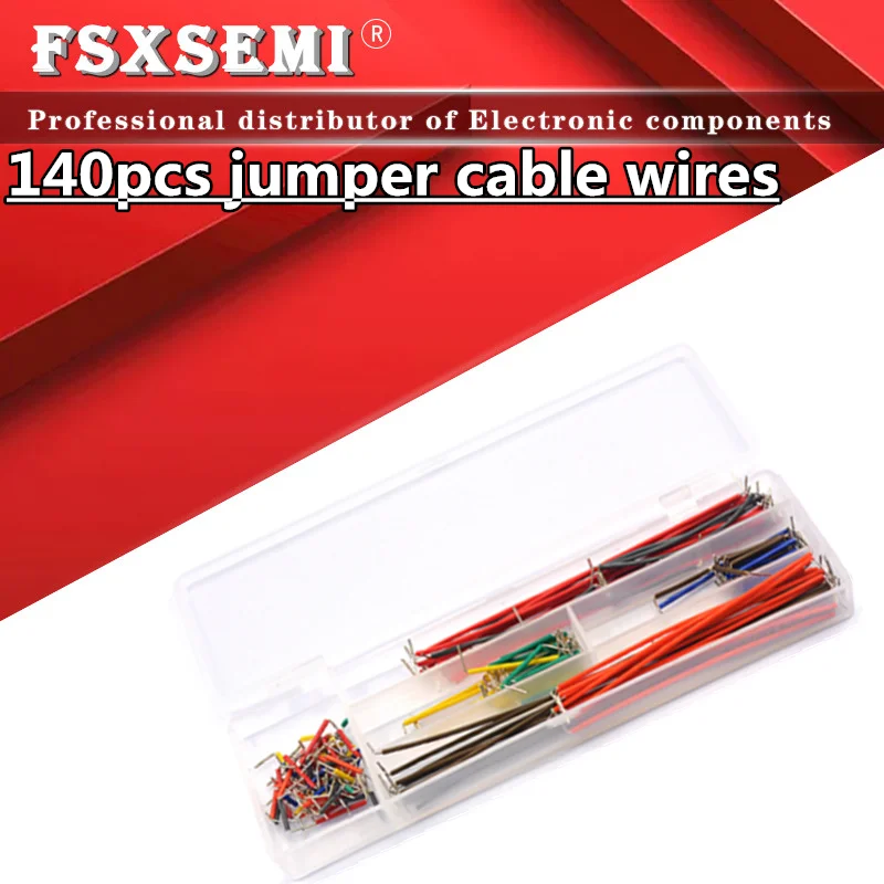 140pcs U Shape Solderless Breadboard Jumper Cable Wire Kit For Arduino Shield For raspberry pi Drop