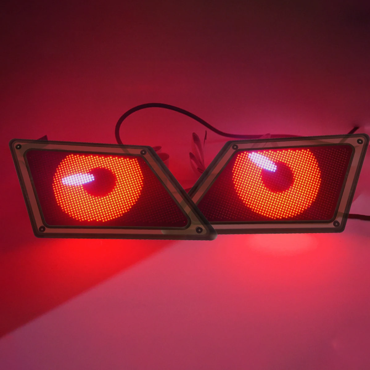 Car APP Devil's Eye LED Display USB Interface Headlight Angel's Eye Fog Light Decorative Lights DIY Display Screen Pixel Panel