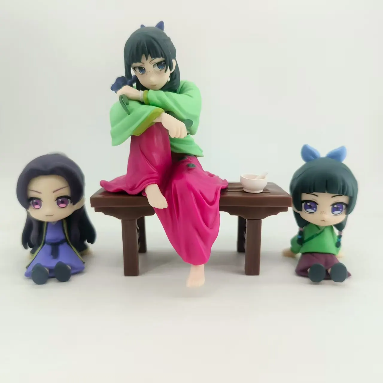 Аниме Apothecary Diaries Maomao Jinshi Фигурки ПВХ Kawaii Mao Mao Сидячие игрушки Настольный автомобиль Орнамент Модель Коллекционный подарок