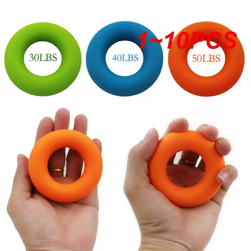 

1~10PCS SKDKFinger Hand Grip Silicone Strength Trainer Ring Gripper 3kg-5kg Finger Expander Gym Fitness Training Power Hand