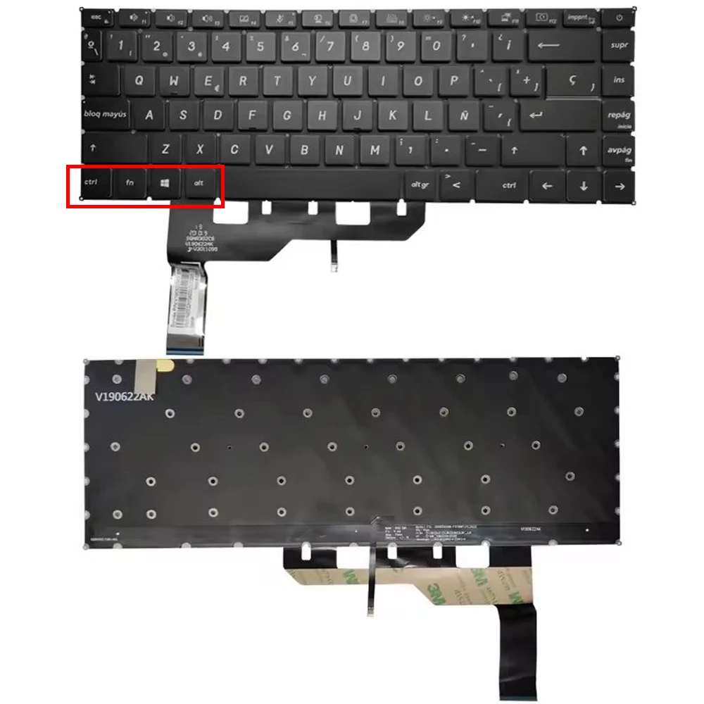 XIN-teclado de ordenador portátil retroiluminado español para MSI Prestige 14 A10SC A10RB/RBS A10RAS Prestige 15 A10SC P14/15 A10 10th Modern 15 A10M
