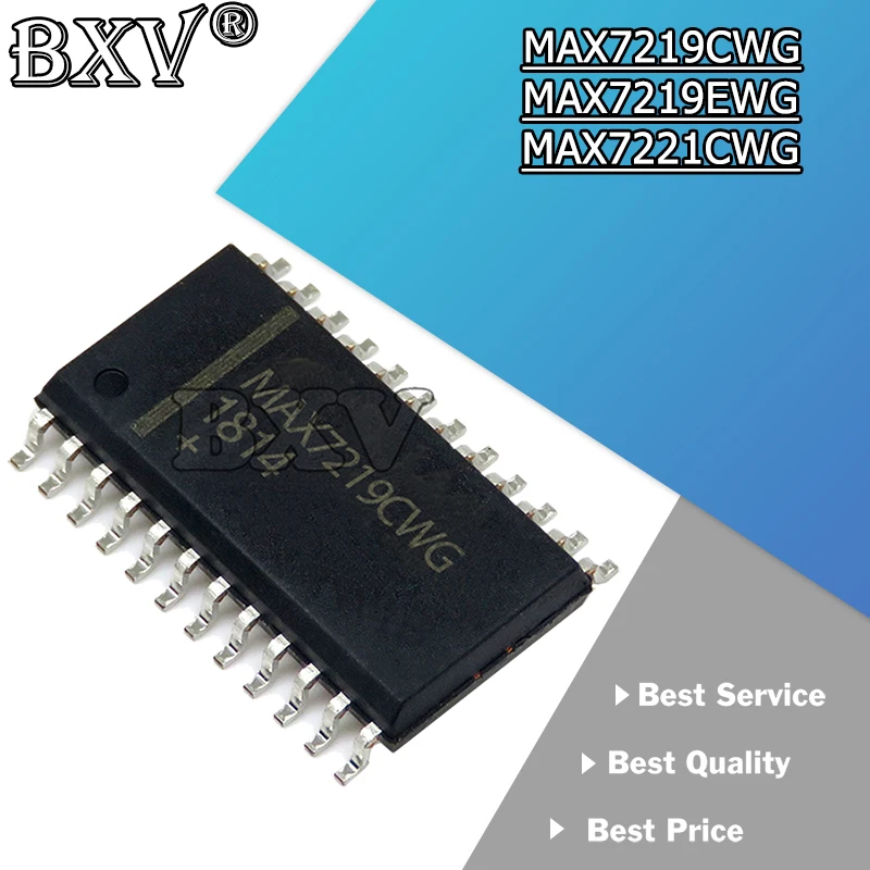 10PCS MAX7219 MAX7219CWG MAX7219EWG SOP24 MAX7219EWG MAX7221CWG SOP MAX7219 MAX7219 MAX7221 New And Original IC