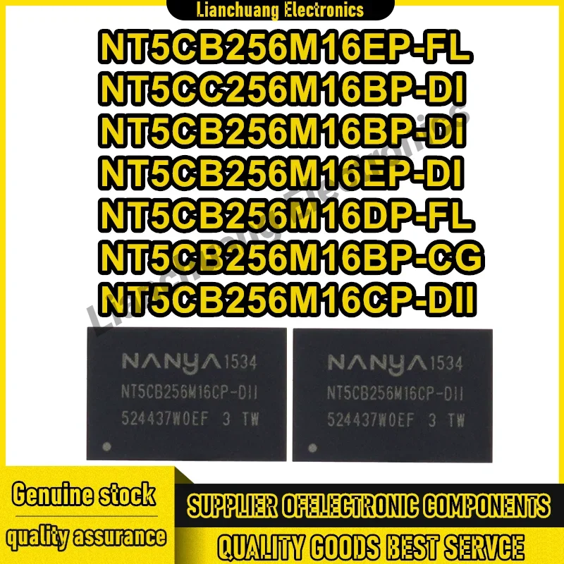 5 buah NT5CC256M16BP-DI NT5CB256M16EP-FL NT5CB256M16BP-DI NT5CB256M16EP-DI NT5CB256M16DP-FL NT5CB256M16CP-DII NT5CB256M16BP-CG baru