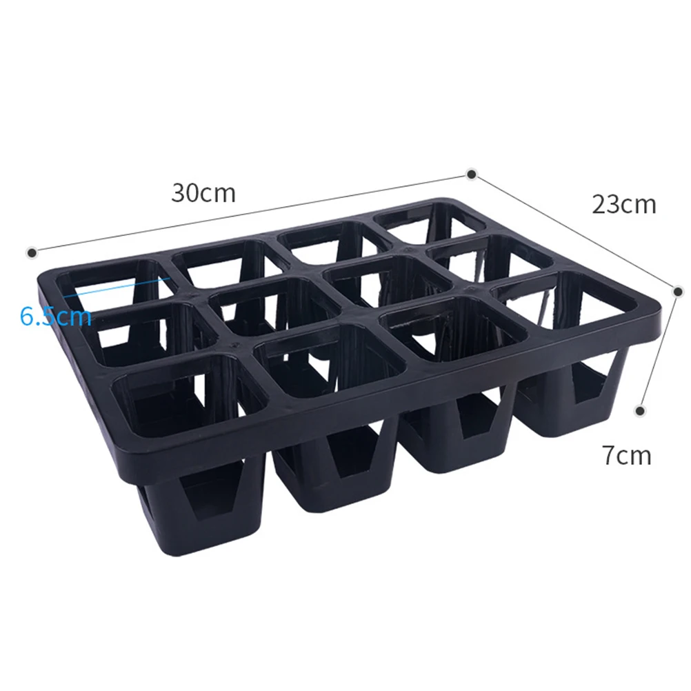 

3pcs Planter Trays Succulent Pot Bracket Durable Plastic 12 Compartments Water Storable Breathable Plants Pots Desk