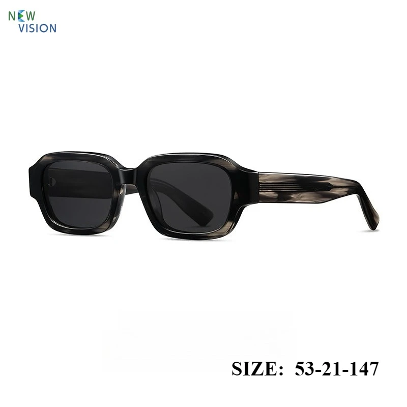 

Квадратные мужские солнцезащитные очки, элитные роскошные модные толстые ацетатные серые солнцезащитные очки, уличные поляризационные солнцезащитные очки UV400, женские очки