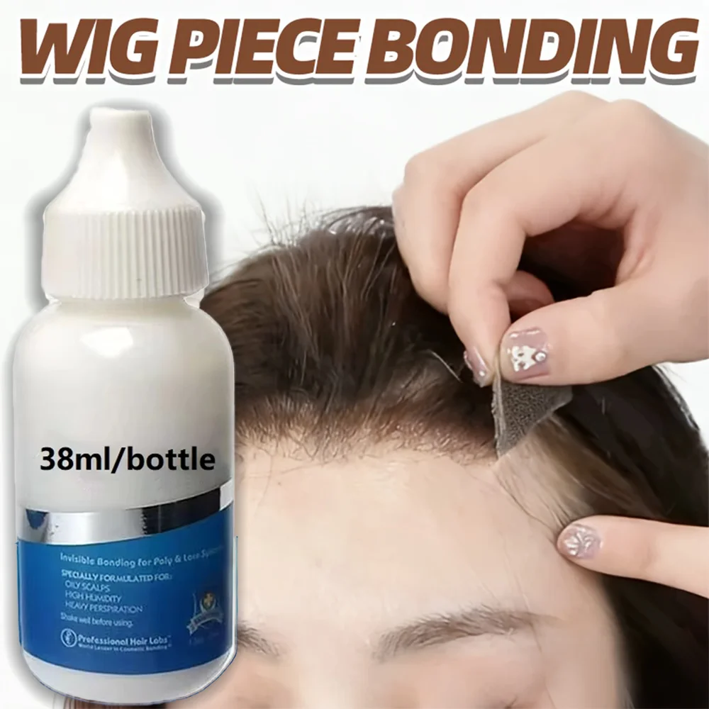38ml Fast Dry Strong Hold Waterproof Lace Wig Glue  Skin Color Adhesive Beginner Friendly Wig Cap Eyebrow Knife Lace Wigs Bond