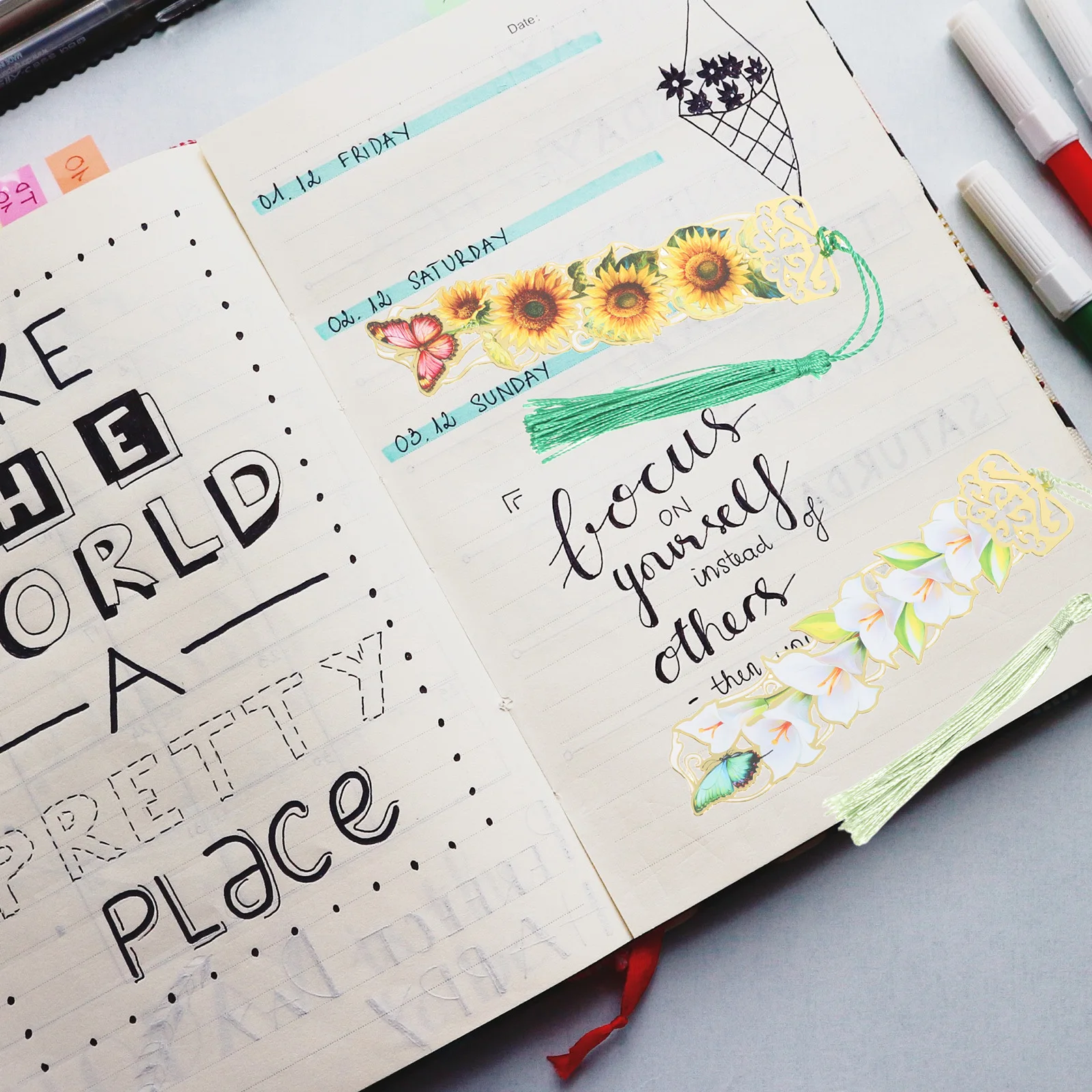 

4pcs Metal Flower Bookmarks Tassel Unique Handmade Reading Supplies For Book Lovers Decorative Bookmark Bulk Book Accessories