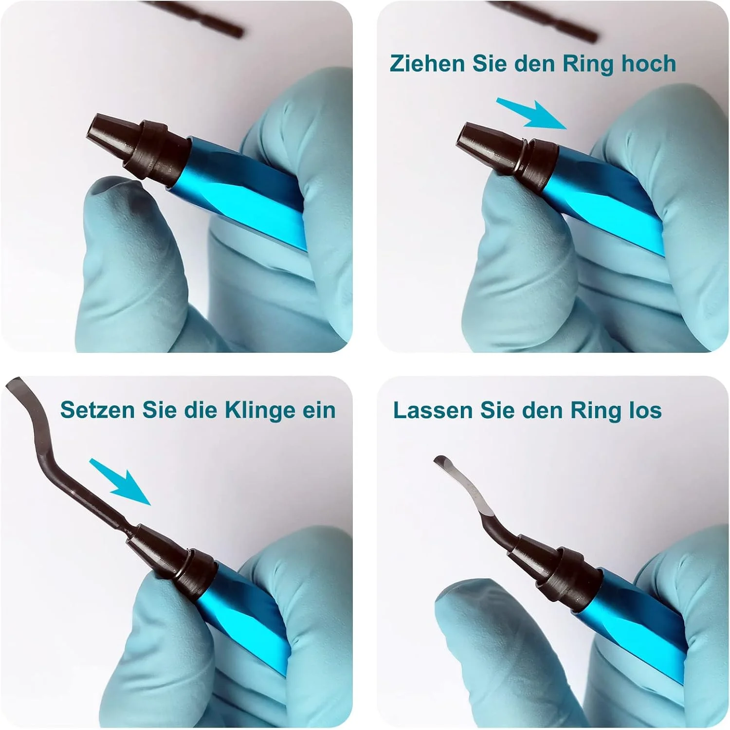 Deburring Tool Set with 11pcs High Speed Steel Swivel Blades Burr Removal Tool for Metal Resin PVC Pipes Copper Plastic Aluminum