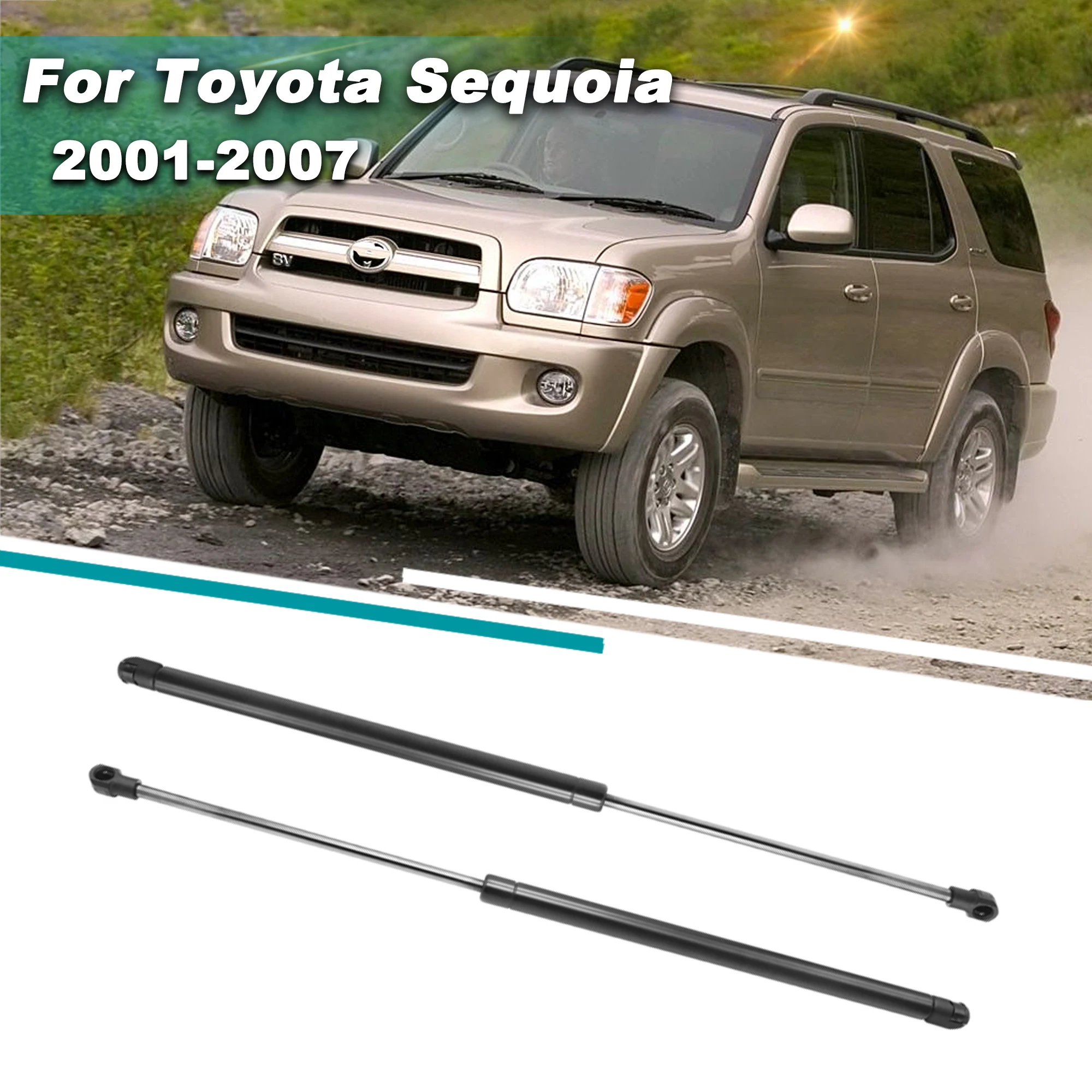 2Pcs/set Car Front Engine Hood Lift Support Gas Struts For Toyota Sequoia 2001 2002 2003 2004 2005 2006 2007 Shock Accessories