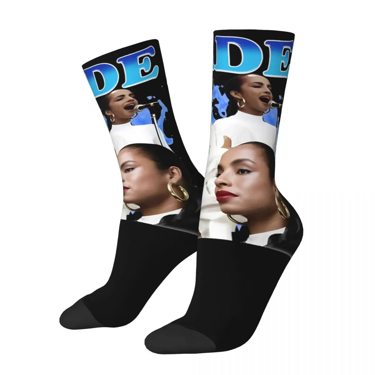 

Vintage Singer Sades Adu Bootleg Merch Socks Cozy Rap Style Sport Long Socks Soft for Women Men Little Small Gifts