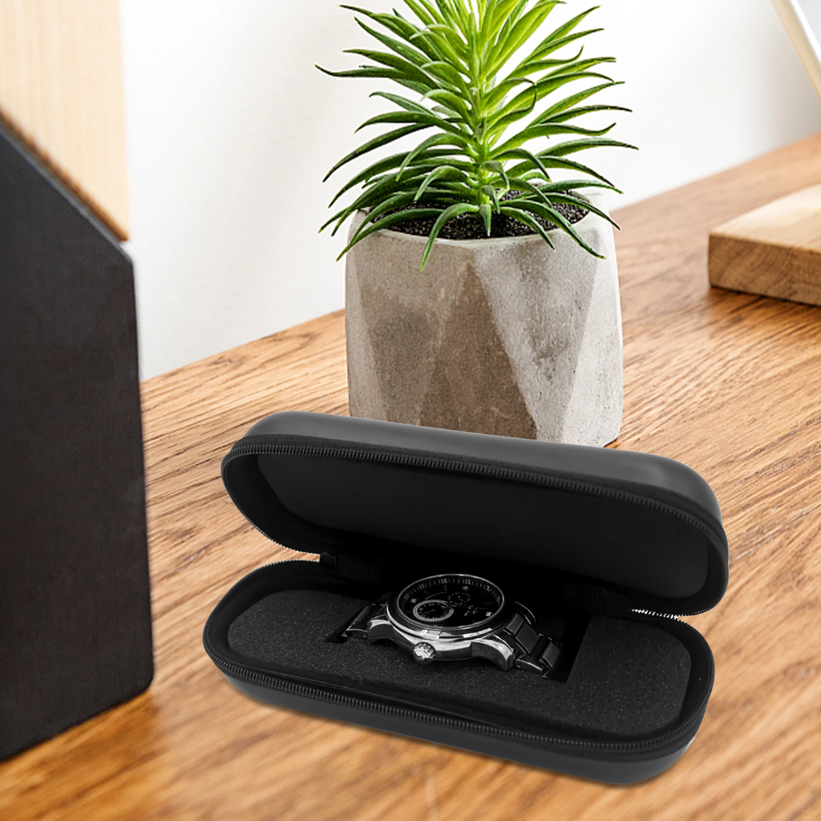 

3Pcs Eva Watch Case Zippered Holder Waterproof Portable Durable Storage Box for Watches Business Gift Watch Box