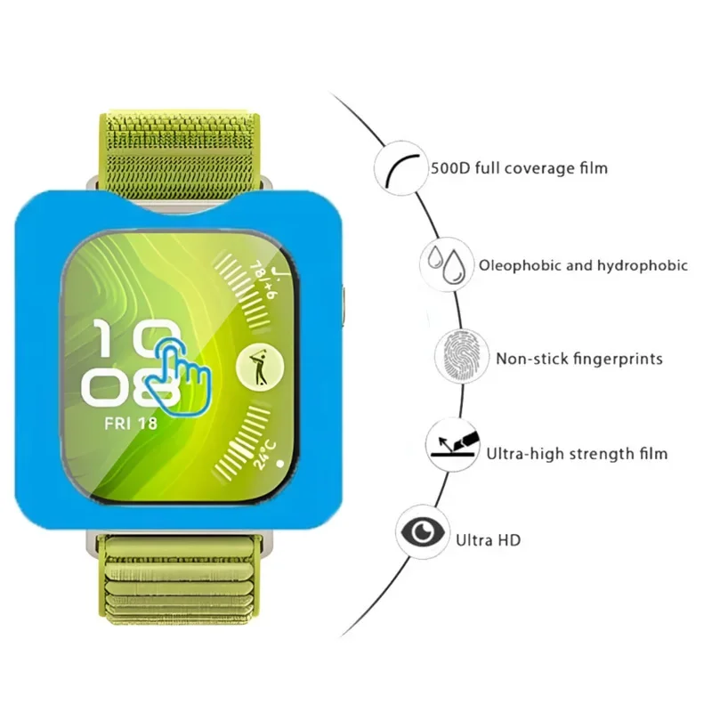 Vidrio Templado 9H Protector de Pantalla para Huawei Watch Fit 4 Pro, HD Transparente Anti Rayaduras Fácil Instalación Película de Vidrio, Cubierta Protectora para Smartwatch Accesorios de Repuesto 5