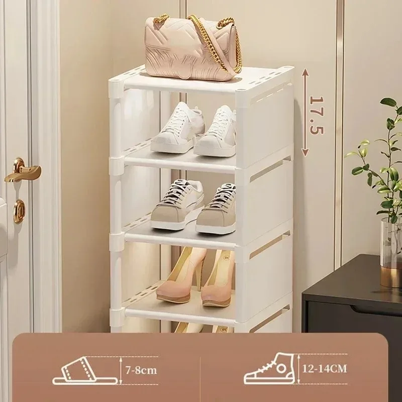 Shoes Storage Rack Multi-Layer Stackable Shoe Cabinet Space-Saving Dustproof Sneakers Storage Rack Adjustable Shoe Shelf Cabinet