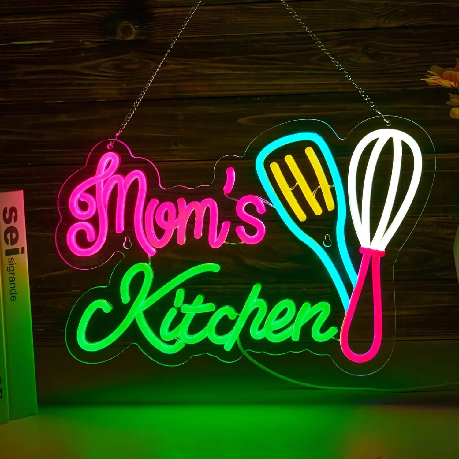 

Moms Kitchen LED Neon Light Dimmable Moms Kitchen Neon Sign for Family Kitchen Dining Room home Gift Home Wall Decor USB lamp
