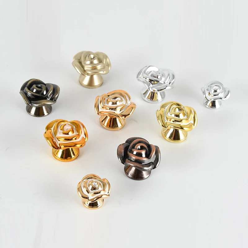 

5PCS Rose Simple Cabinet Wardrobe Handle Cabinet Door Five Dou Cabinet Bucket Cabinet Plastic Handle Hardware Accessories