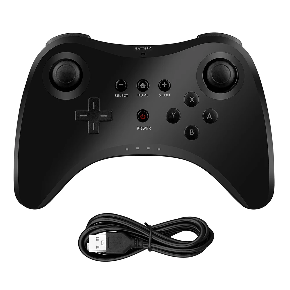 

OSTENT Wireless Bluetooth Controller for Nintendo Wii U Console for Wii U Pro Gamepad Joystick with USB Cable Dual Analog