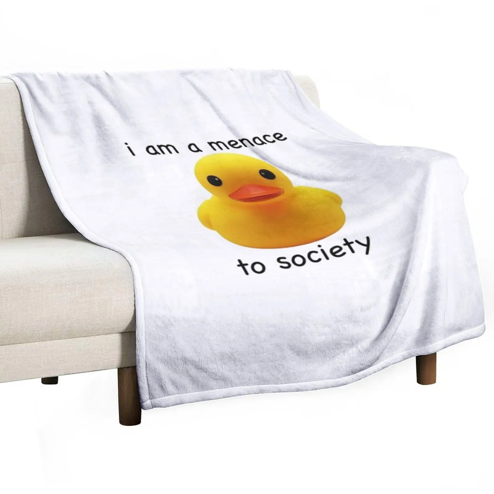 menace to society rubber duck Throw Blanket Loose Soft Big Plaid Blankets