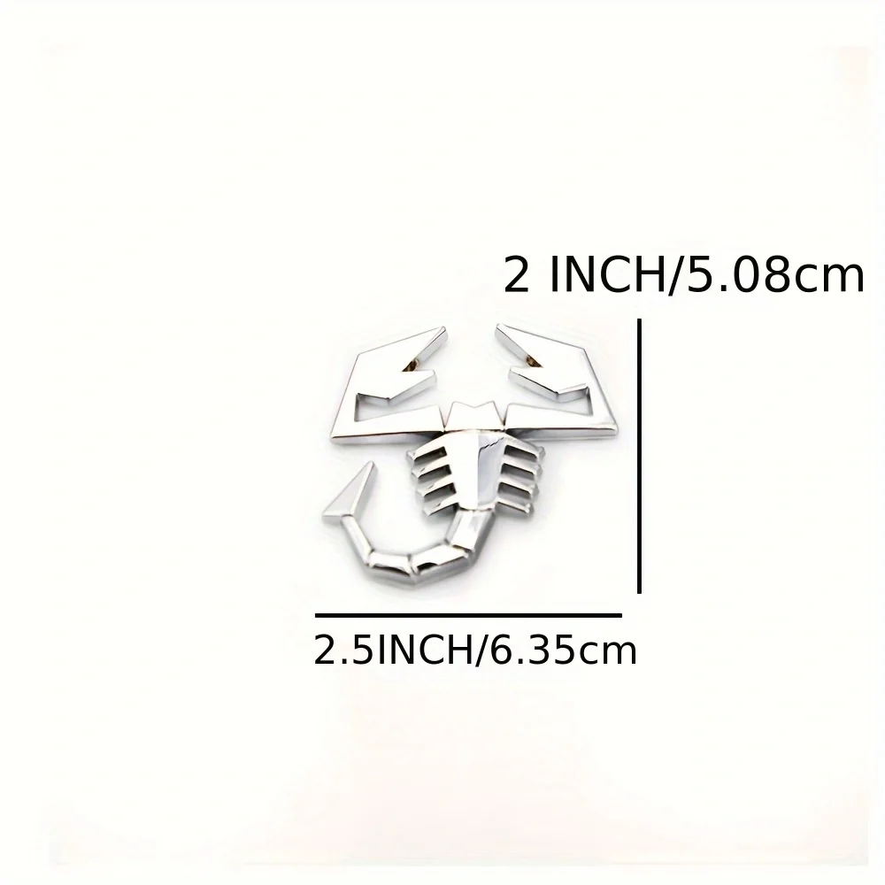 2 PCS 3D Scorpion Emblem Badge Car Side/Rear/Front Decorations Metal Sticker Decals Logo (Red) view 2