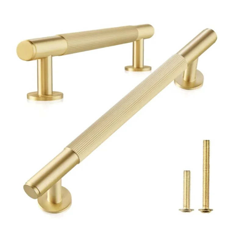 

Size Modern Minimalist Style Grooved Knurling Technology Cabinet and Furniture Handles Barn Door Handles